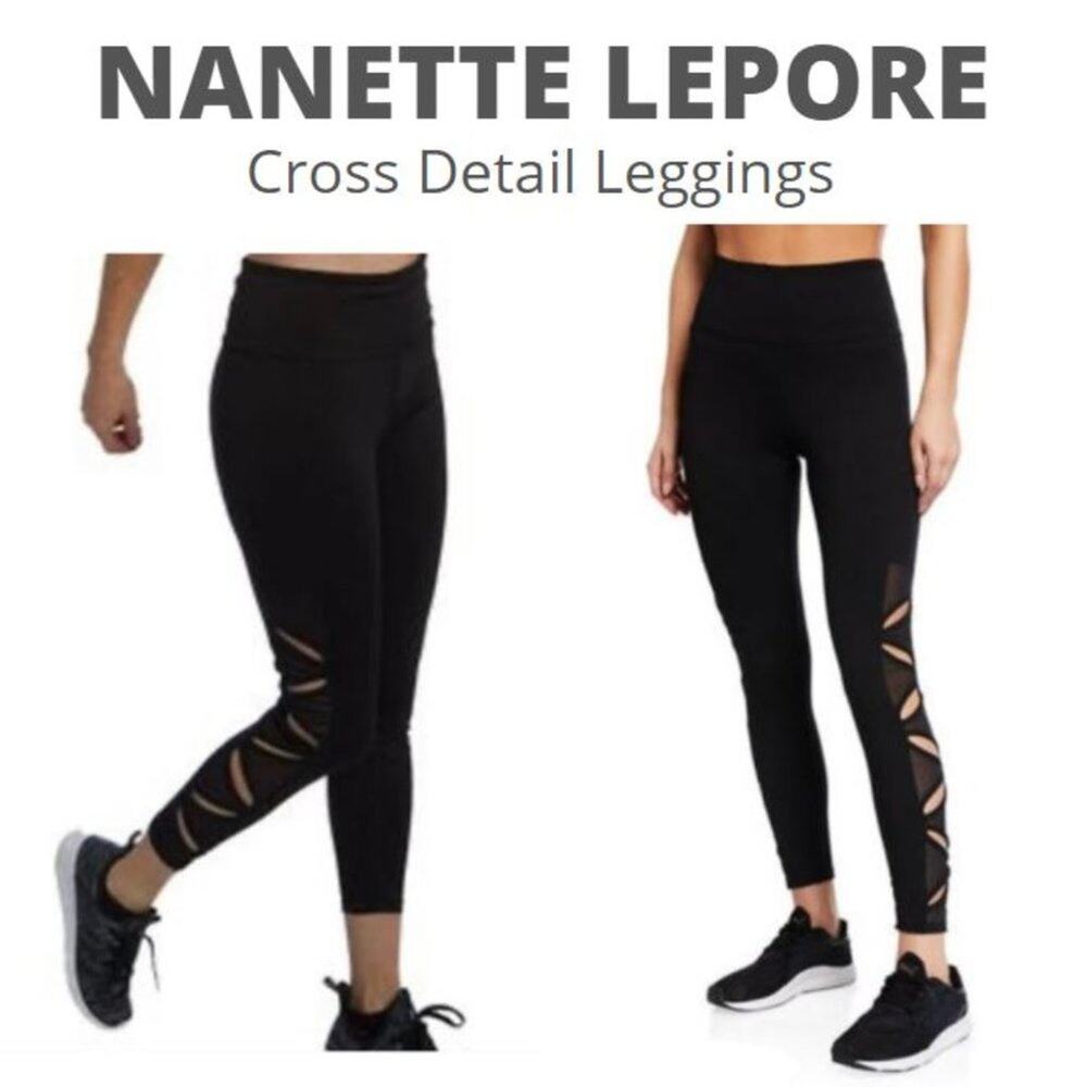 Nanette Lepore leggings EUC SIZE MEDIUM open sides of leg